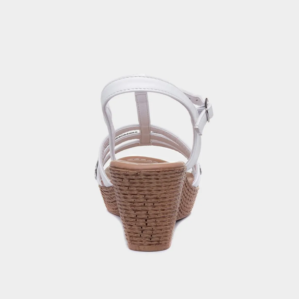 Lilley Scarlet Womens Wedge Sandal in White
