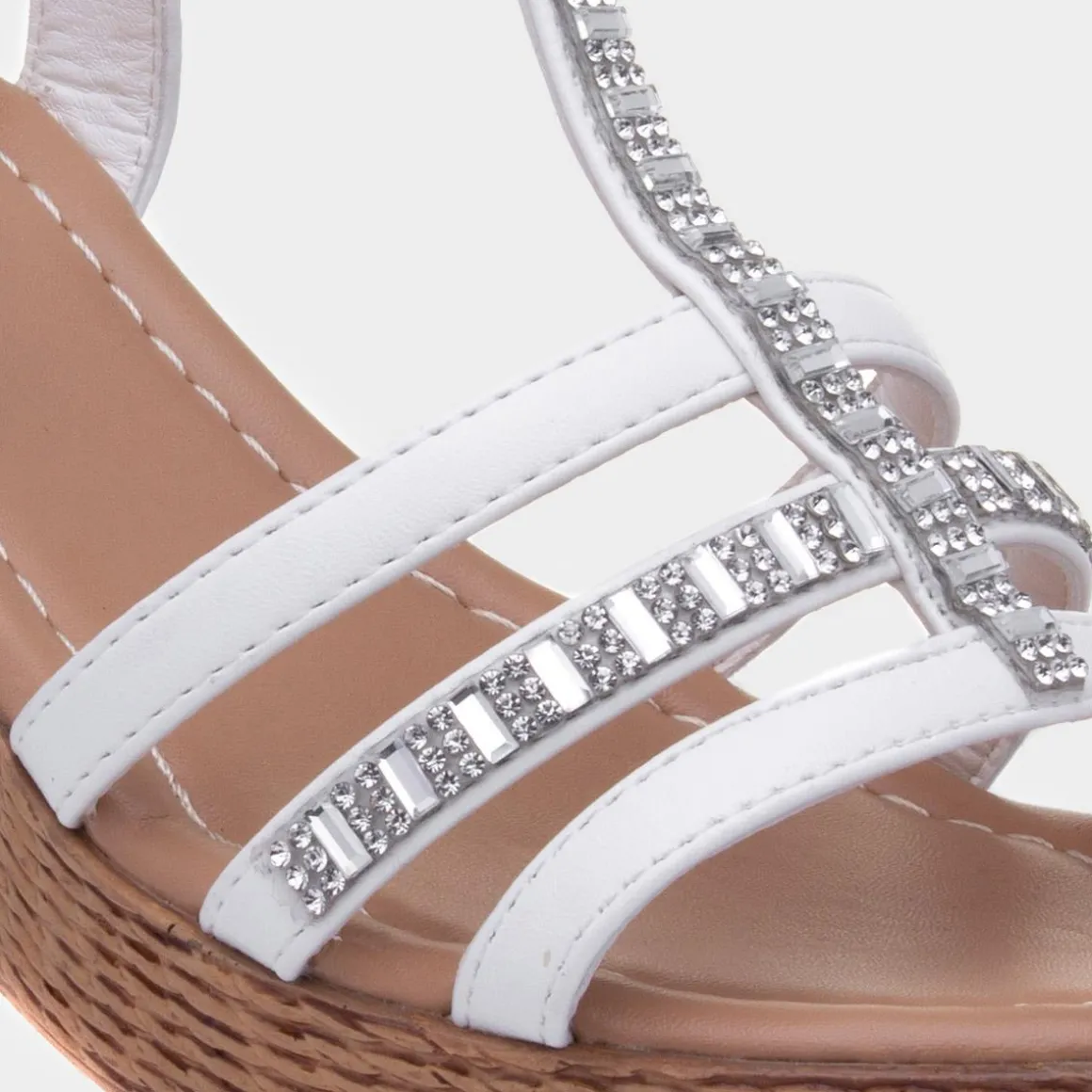 Lilley Scarlet Womens Wedge Sandal in White
