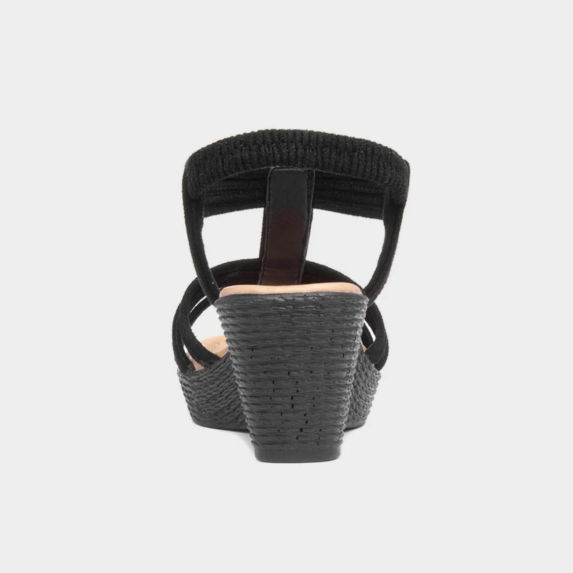 Lilley Shania Womens Black Wedge Sandal