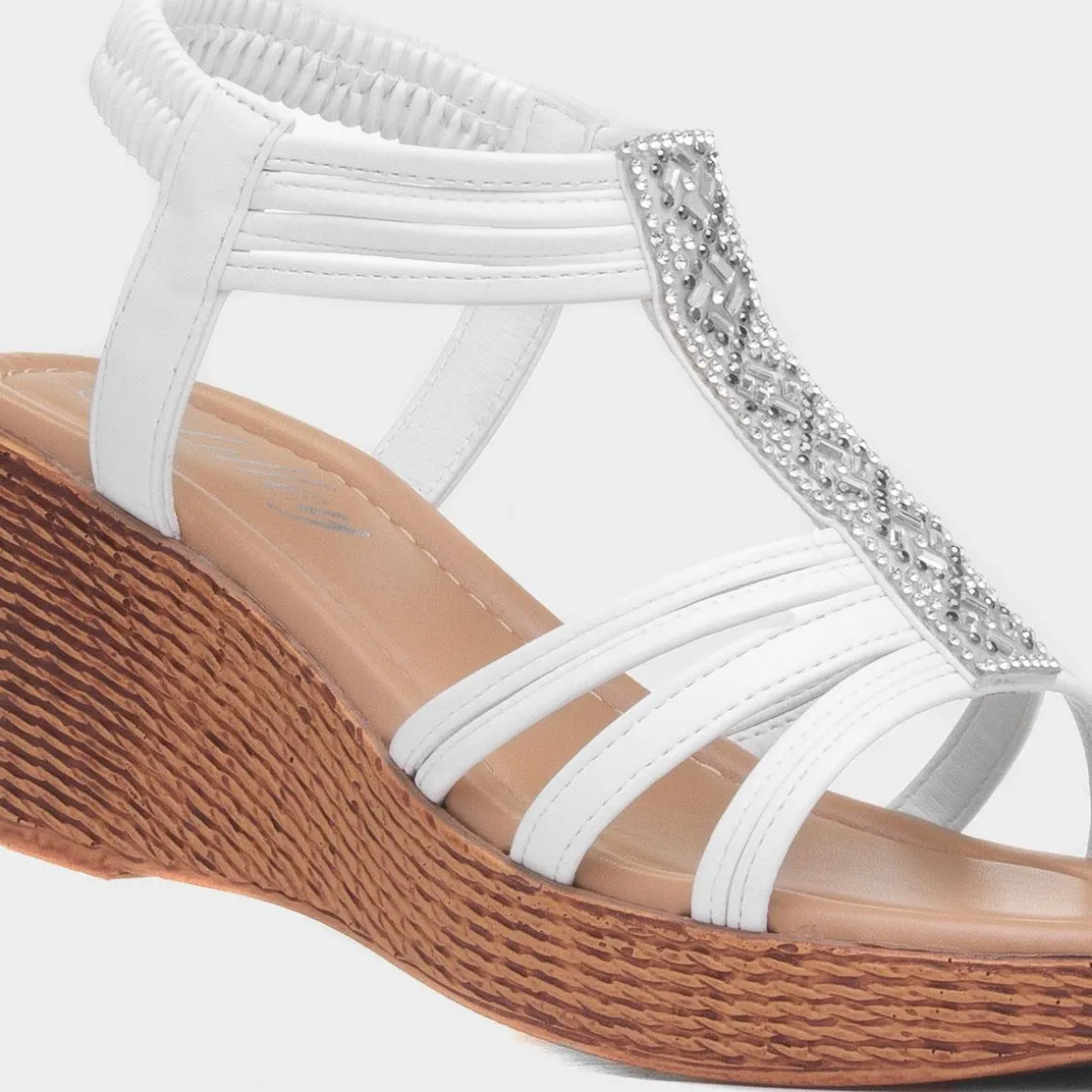 Lilley Shania Womens White Wedge Sandal