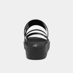 Lilley Sian Womens Black Glitter Strappy Sandal