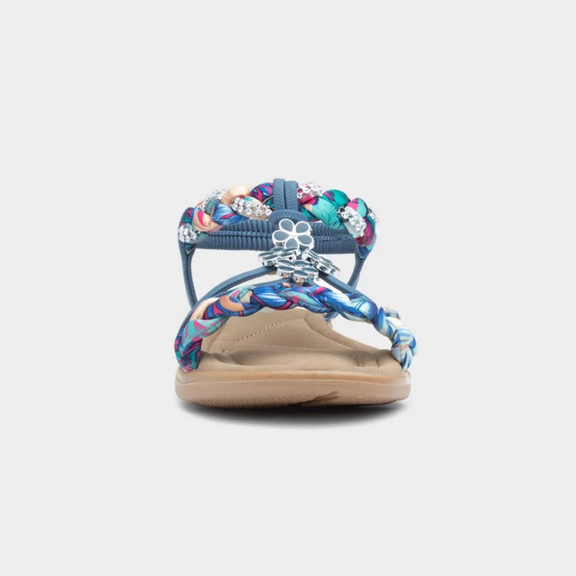 Lilley Simone Womens Blue Ribbon Twist Sandal
