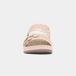 Lilley Sissy Womens Nude Diamante Wedge Sandal