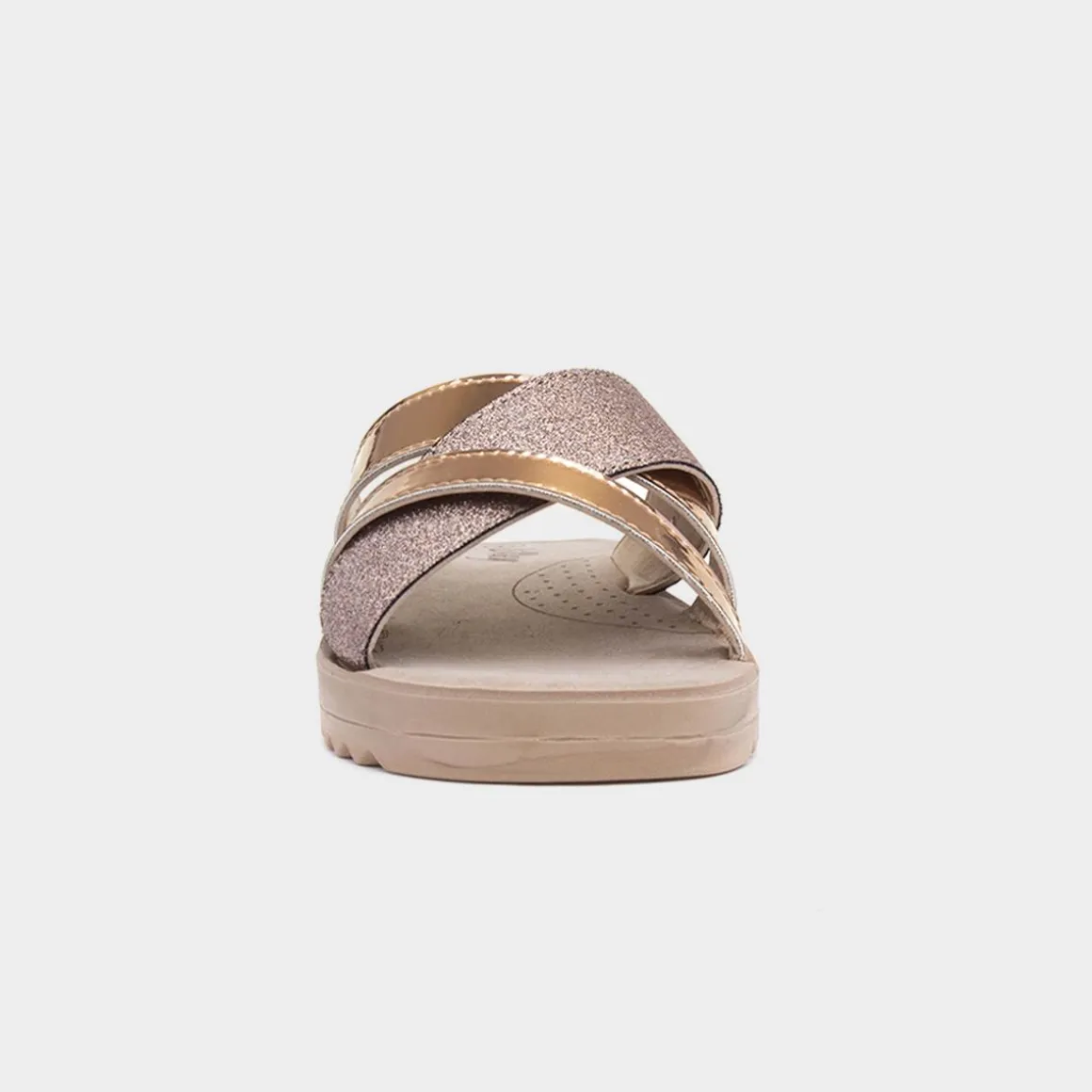 Lilley Sonia Womens Rose Gold Mule Sandal