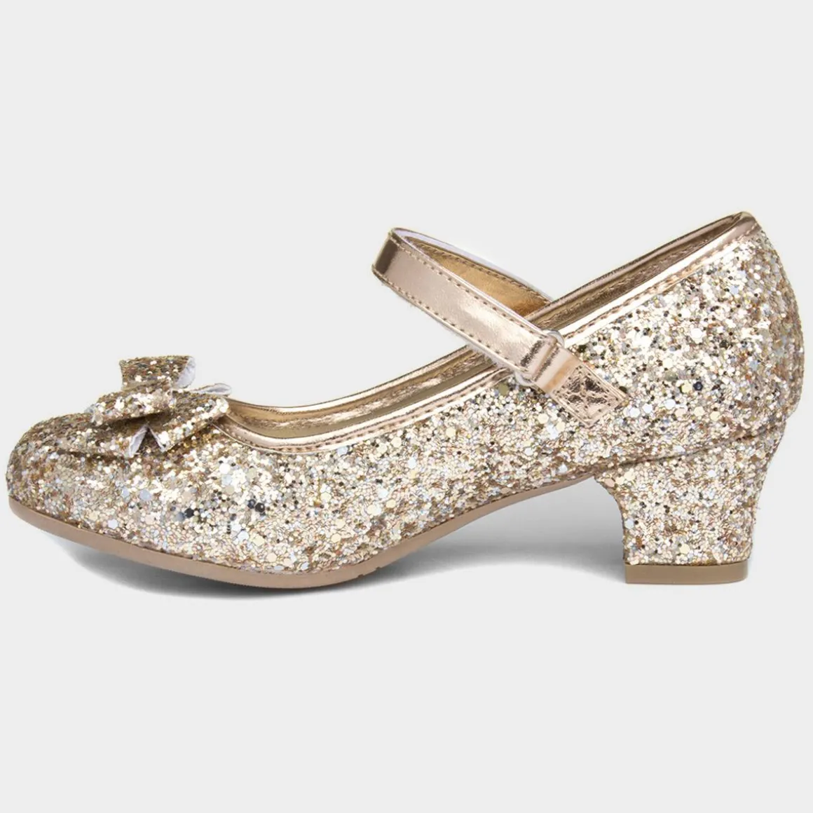 Lilley Sparkle Roxana Girls Rose Gold Heeled Shoe