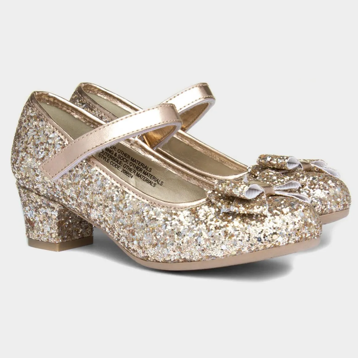 Lilley Sparkle Roxana Girls Rose Gold Heeled Shoe