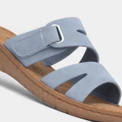 Lilley Stacey Womens Blue Mule Sandal