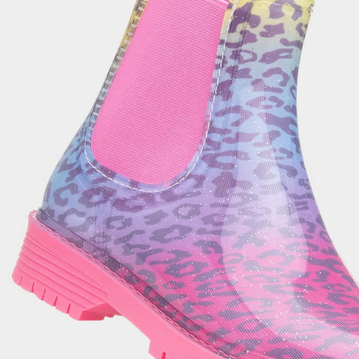 Lilley Stormy Girl Multi Leopard Print Ankle Welly