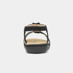 Lilley Sylvie Womens Black T-Bar Strappy Sandal