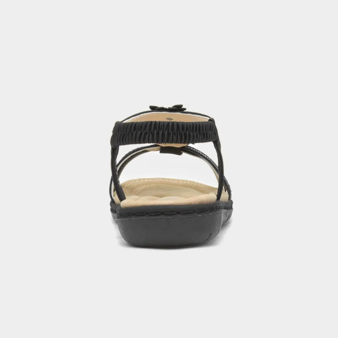 Lilley Sylvie Womens Black T-Bar Strappy Sandal