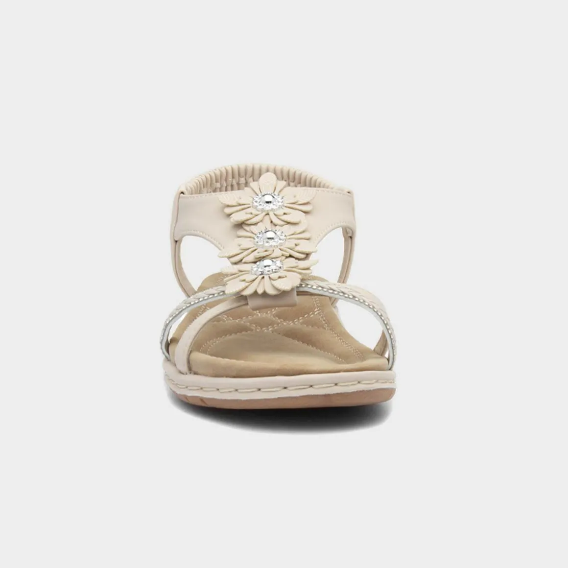 Lilley Sylvie Womens Cream Diamante Sandal