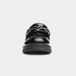 Lilley Una Girls Black Patent Loafer