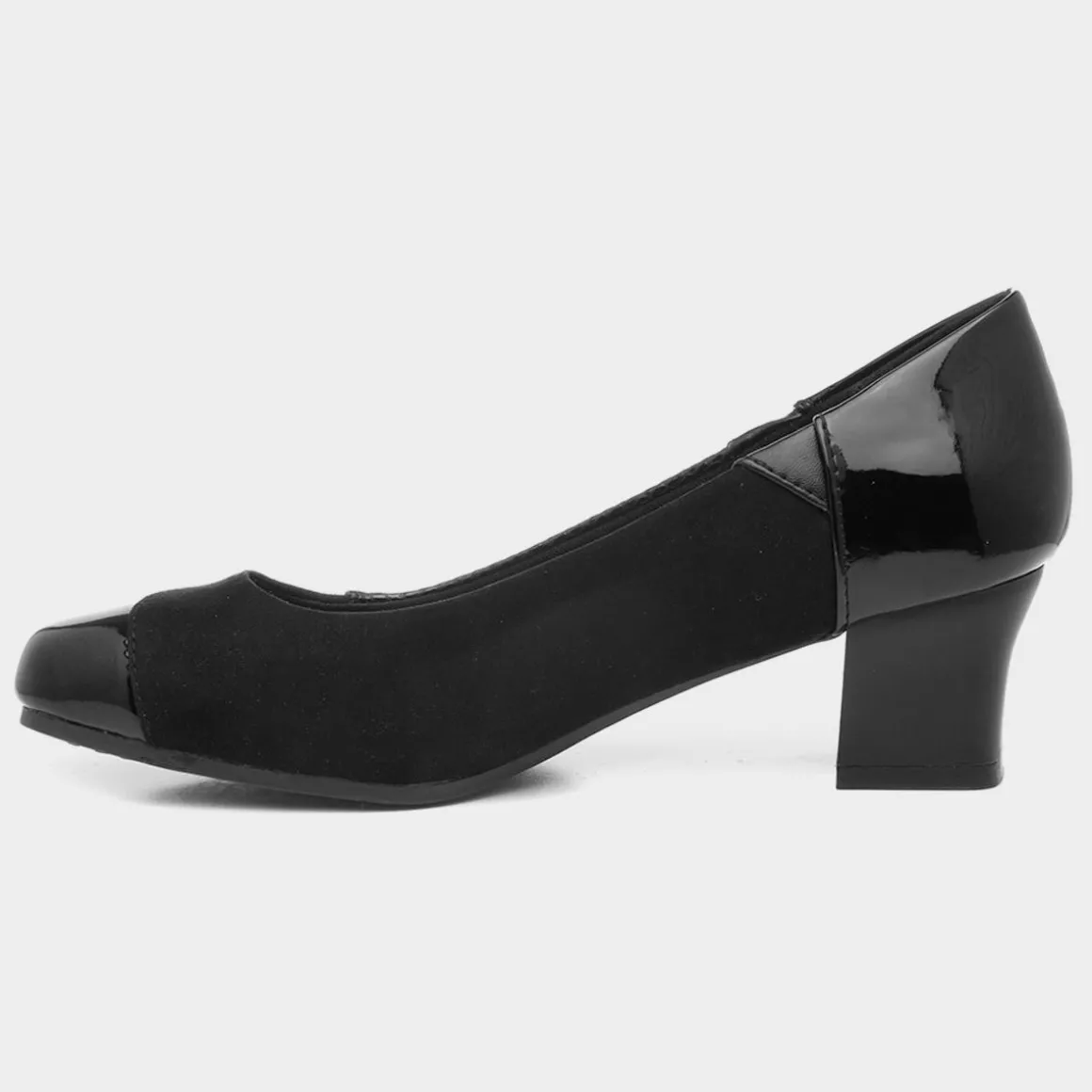Lilley Vera Womens Black Block Heel Court Shoe