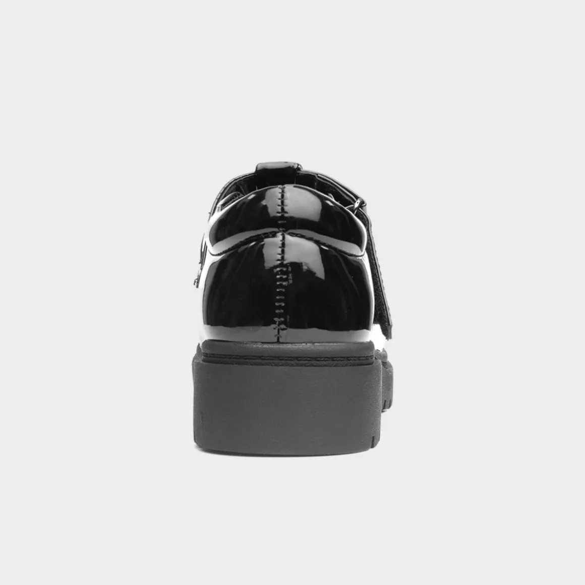 Little Diva Carly Girls Black Patent School Shoe