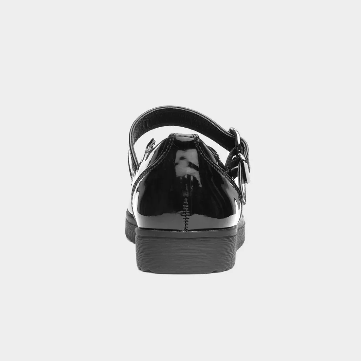 Little Diva Isla Girls Black Patent School Shoe