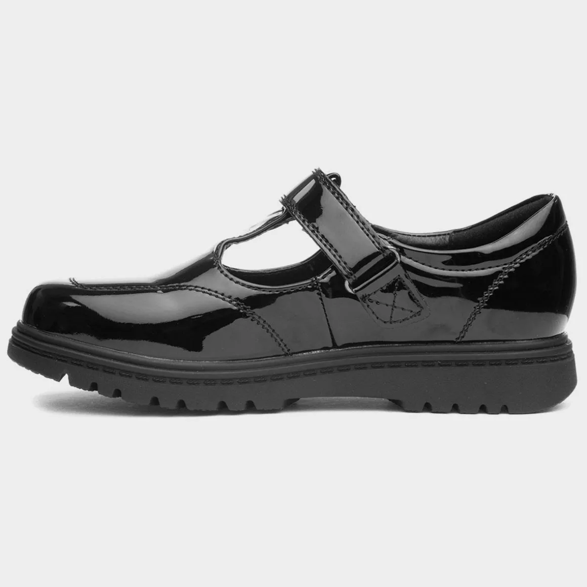 Little Diva Kendall Girls Black Patent T-Bar Shoe