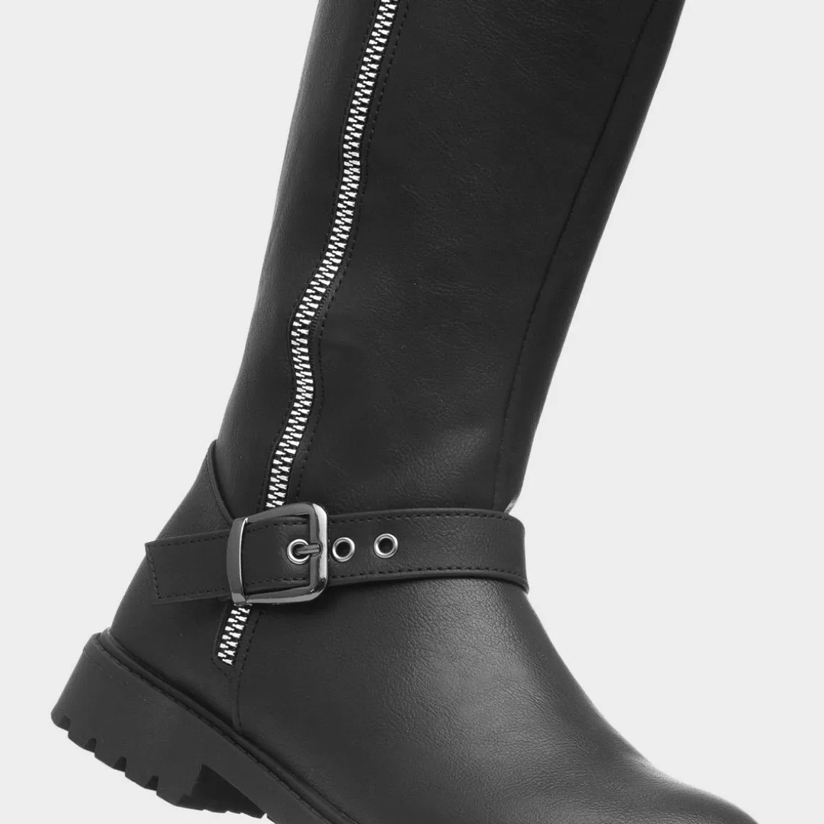 Little Diva Kerstin Girls Black Zip Up Boot