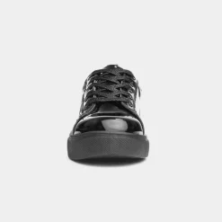 Little Diva Riley Girls Black Patent School Shoe