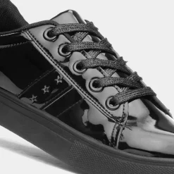 Little Diva Riley Girls Black Patent School Shoe