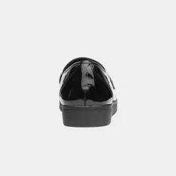 Little Diva Tia Girls Black Patent Tassel Loafer