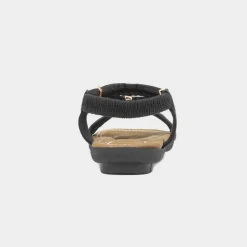 Lotus Domenica Womens Black Shimmer Sandal