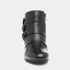 Lotus Prancer Womens Black Leather Heeled Boot