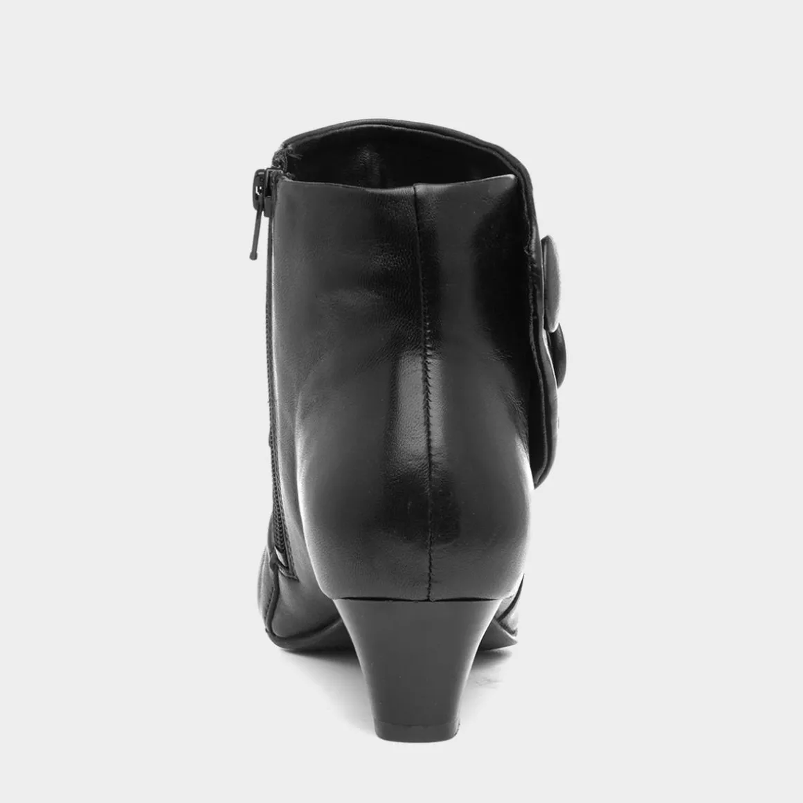 Lotus Prancer Womens Black Leather Heeled Boot