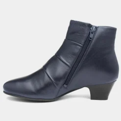 Lotus Prancer Womens Navy Leather Ankle Boot