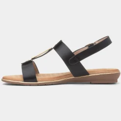 Lunar Adora Womens Black Slingback Sandal