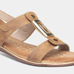 Lunar Adora Womens Tan Slingback Sandal