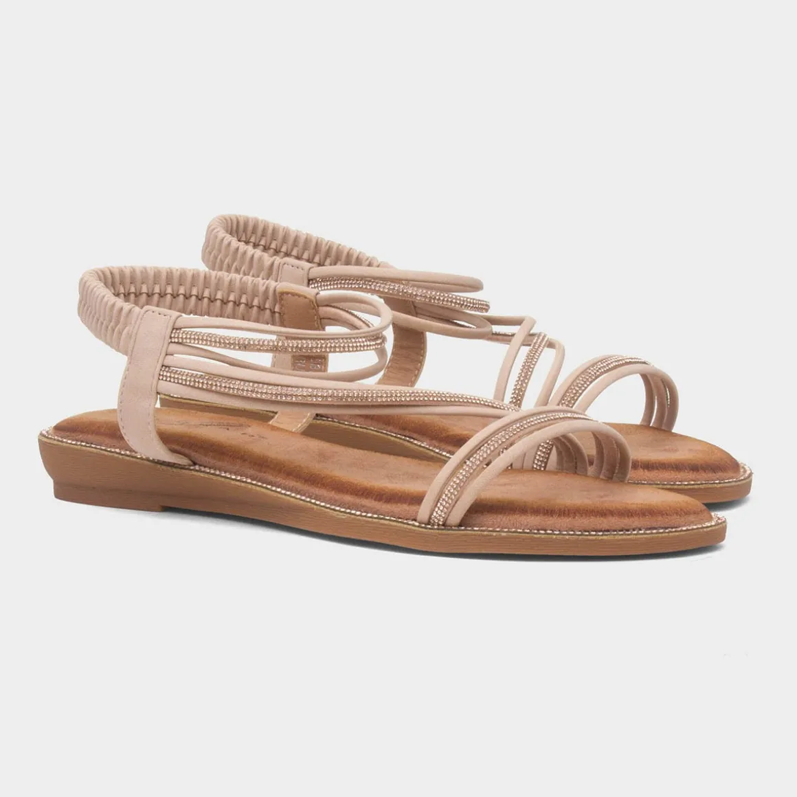 Lunar Aruba Womens Nude Strappy Sandal
