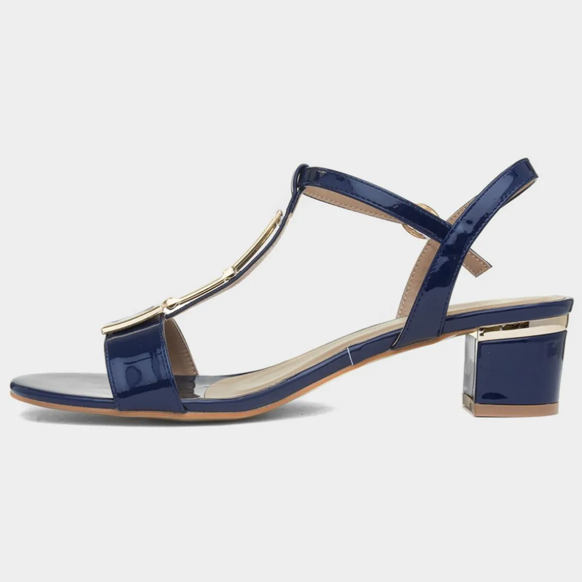 Lunar Blaze Womens Navy Patent Heel