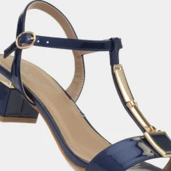 Lunar Blaze Womens Navy Patent Heel