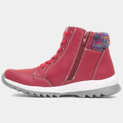Lunar Buttermere Womens Red Ankle Boot