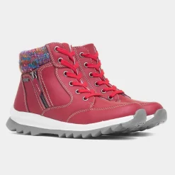 Lunar Buttermere Womens Red Ankle Boot