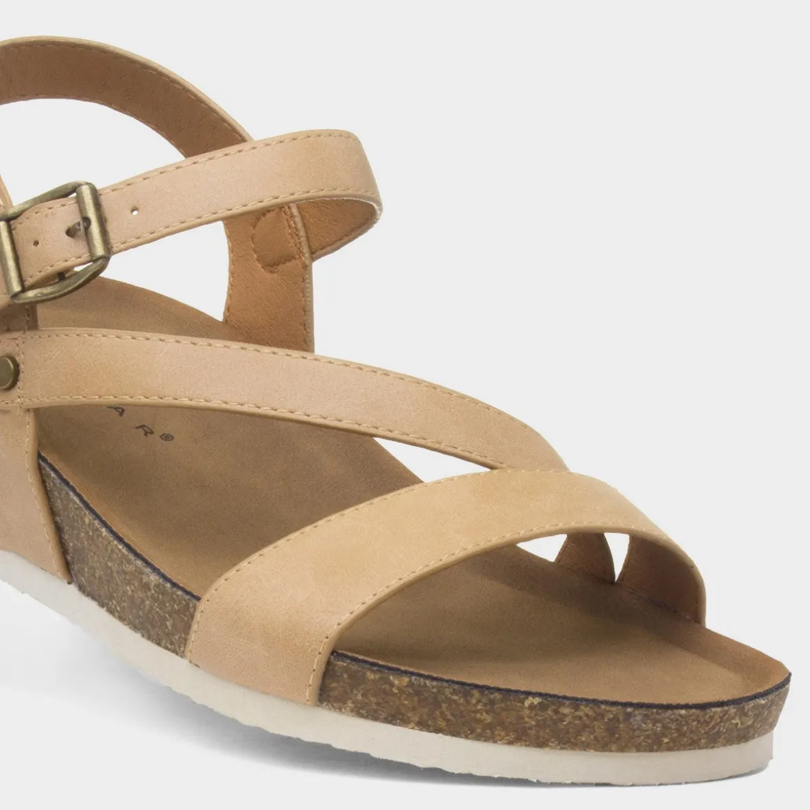 Lunar Cluster Womens Beige Wedge Sandal