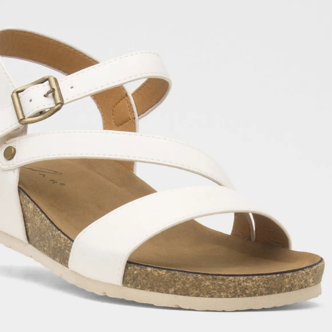 Lunar Cluster Womens White Wedge Sandal
