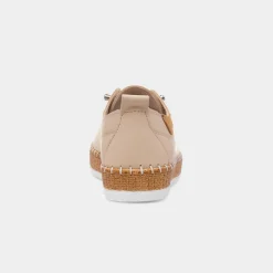 Lunar Evie Womens Cream Casual Leather Shoe