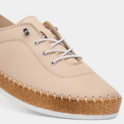 Lunar Evie Womens Cream Casual Leather Shoe