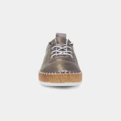 Lunar Evie Womens Pewter Casual Leather Shoe