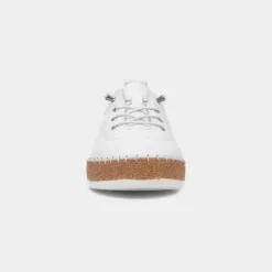 Lunar Evie Womens White Casual Leather Shoe