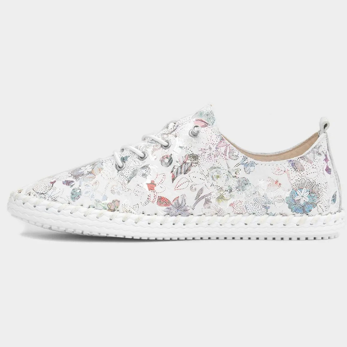 Lunar Exbury Womens White Leather Shoe