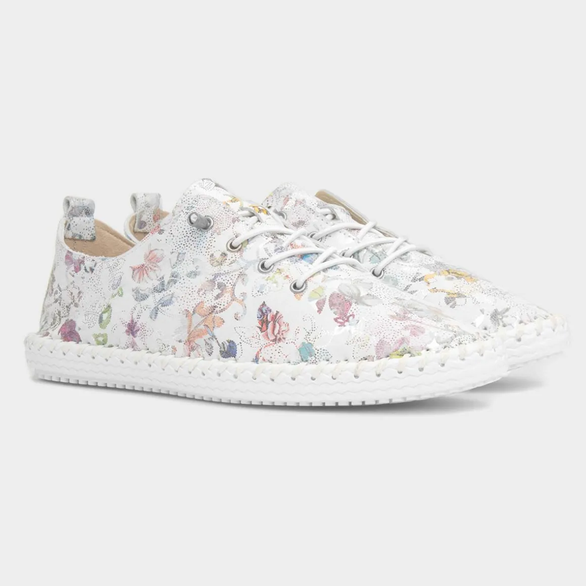 Lunar Exbury Womens White Leather Shoe