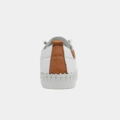 Lunar Flamborough Womens White Leather Shoe