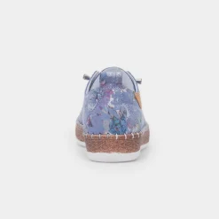 Lunar Iva Womens Blue Floral Leather Shoe