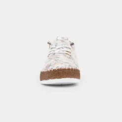 Lunar Iva Womens White Floral Leather Shoe