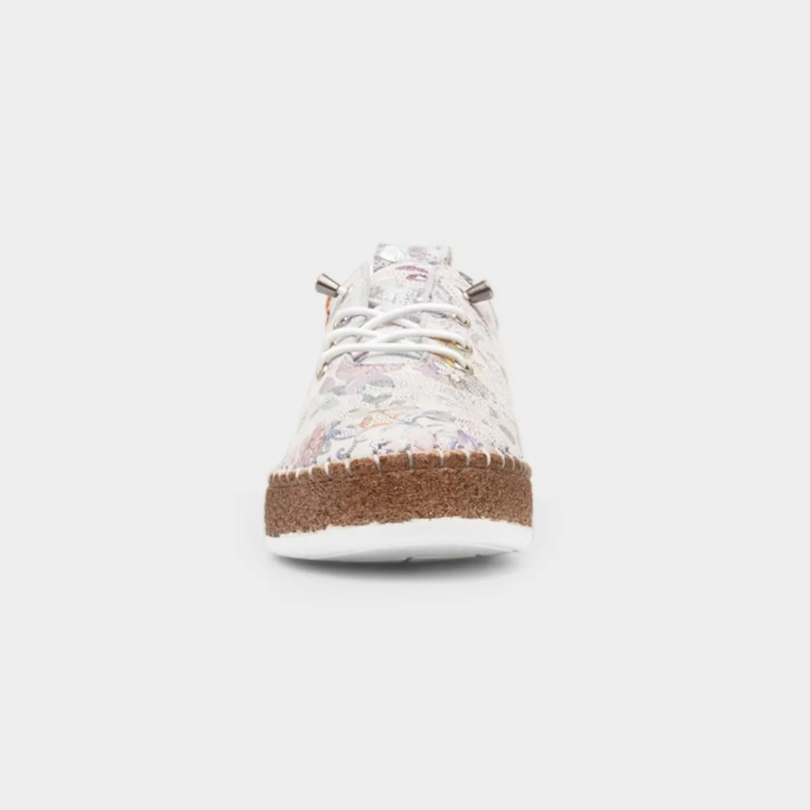 Lunar Iva Womens White Floral Leather Shoe