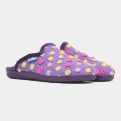 Lunar Montreal Womens Purple Polka Dot Slipper