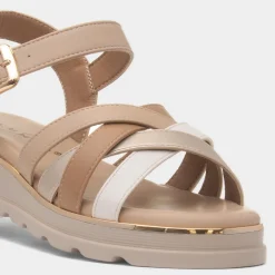 Lunar Ohio Womens Beige Wedge Sandal