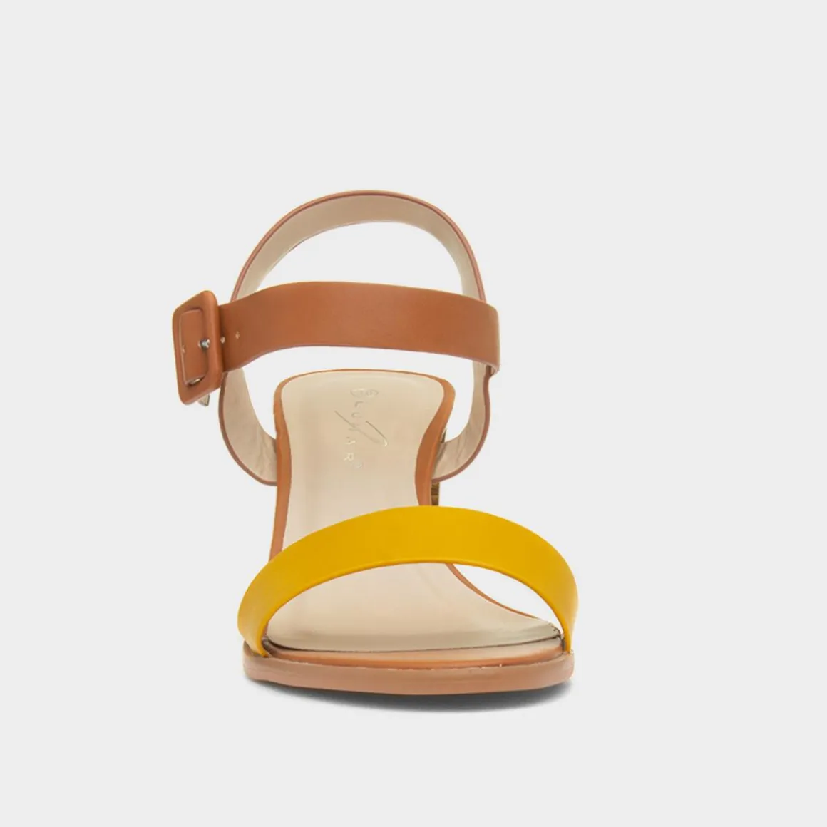 Lunar Palin Womens Yellow Buckle Heel